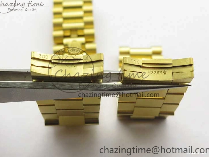 0516 Daydate 278288 31mm YG EWF Best Edition Green Malachite Dial on YG President Bracelet ETA SunProtective 2605